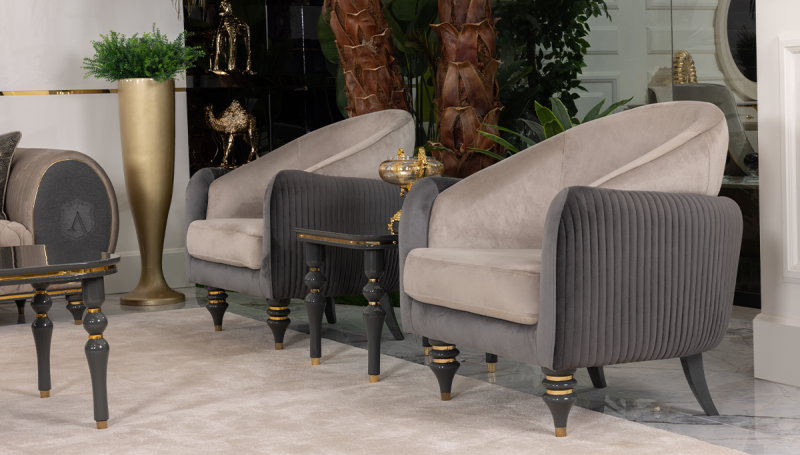 Akron Luxury Sofa Set - Thumbnail