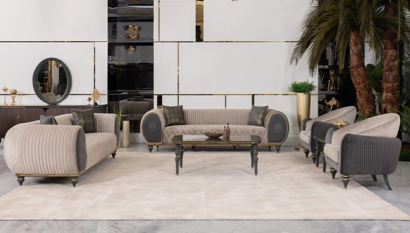 Akron Luxury Sofa Set - Thumbnail