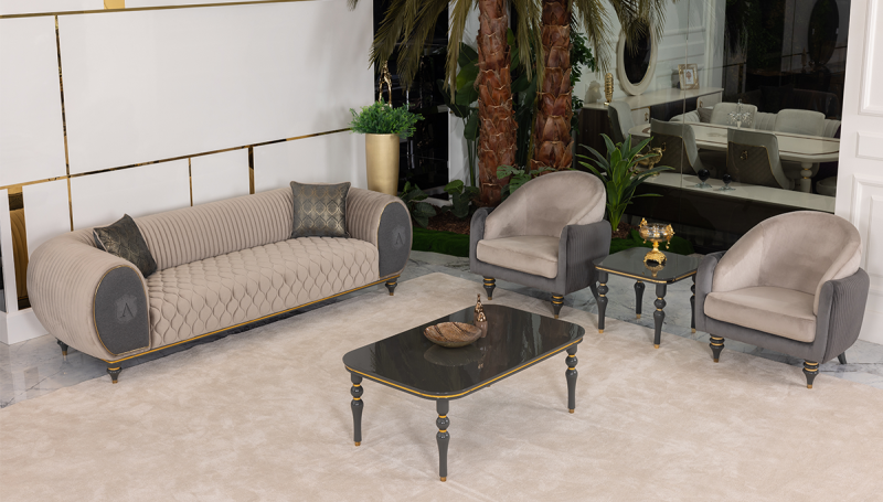 Akron Luxury Sofa Set - Thumbnail