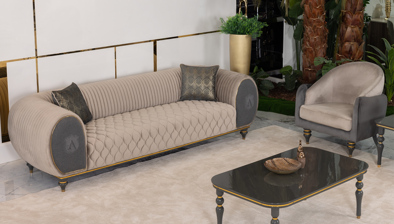 Akron Luxury Sofa Set - Thumbnail