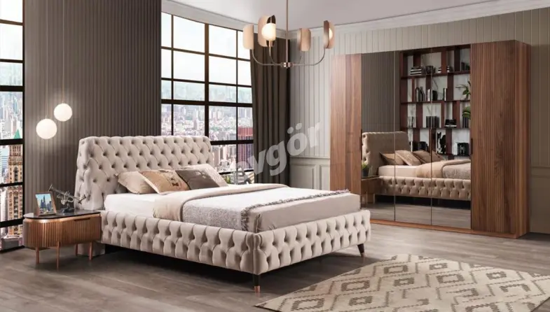 Alarey Walnut Bedroom - 1