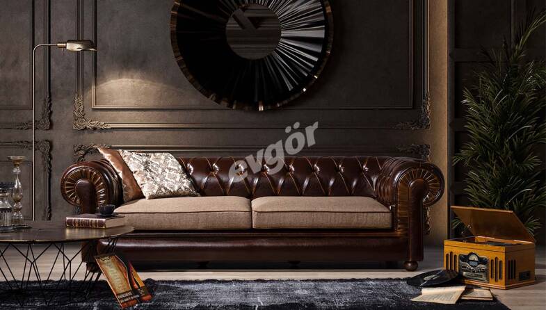 Almira Leather Sofa Set - 3