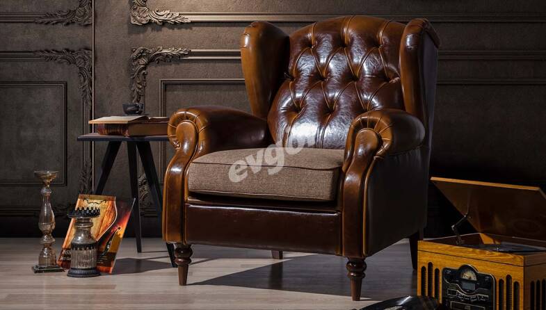 Almira Leather Sofa Set - 4