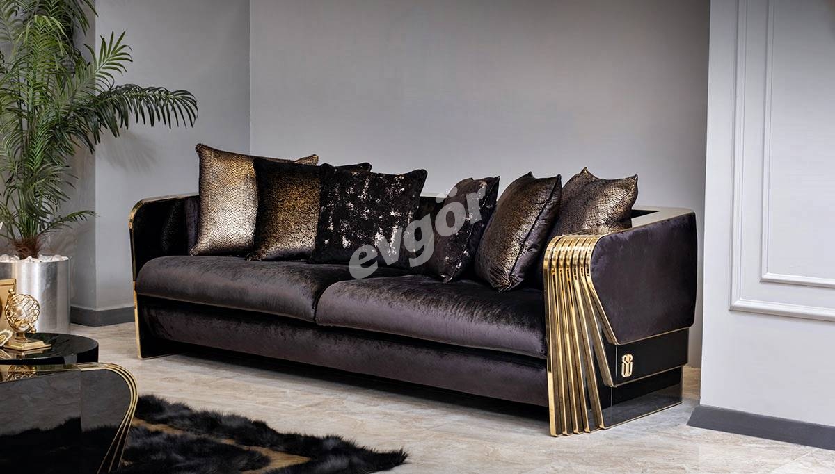 Angelas Luxury Metal Sofa Set - 2