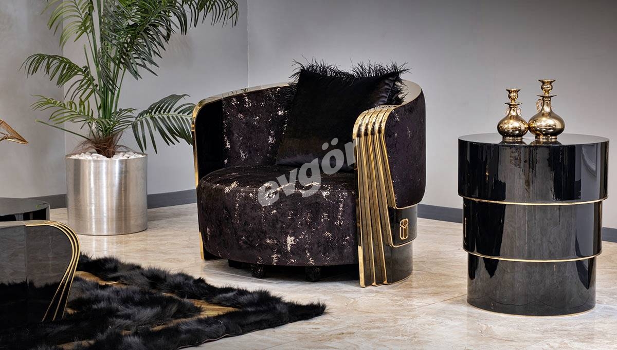 Angelas Luxury Metal Sofa Set - 4