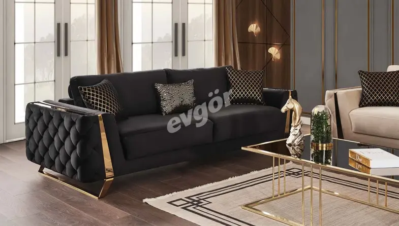 Bolian Gold Metal Sofa Set - 5