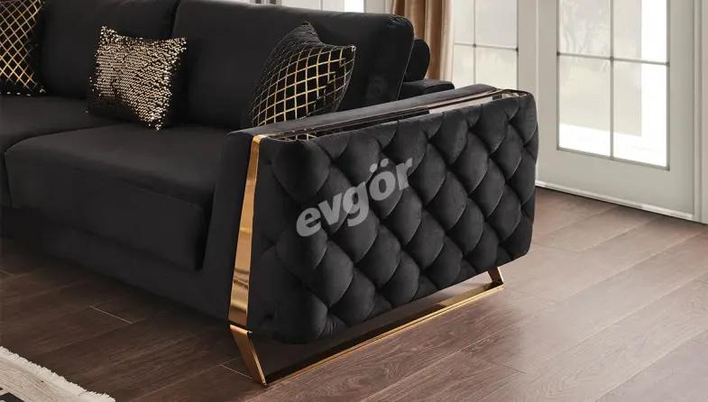 Bolian Gold Metal Sofa Set - 7