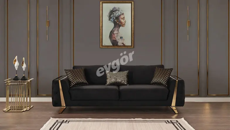 Bolian Gold Metal Sofa Set - 6