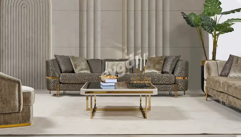 Cenevre Mink Sofa Set - 5