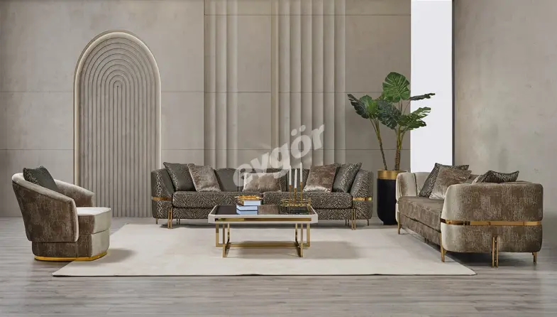 Cenevre Mink Sofa Set - 1