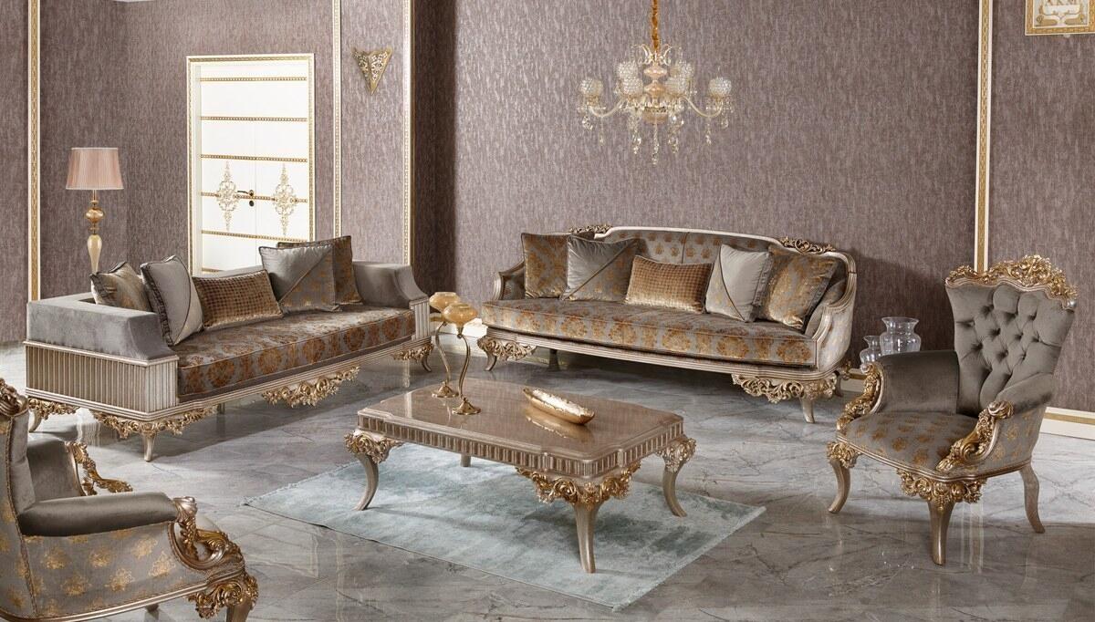 Sehrazat Lake Carved Classic Sofa Set Price - Buy | Evgor Furniture