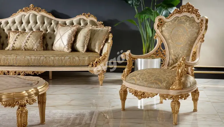 Dolmabahce Cream Sofa Set - 4