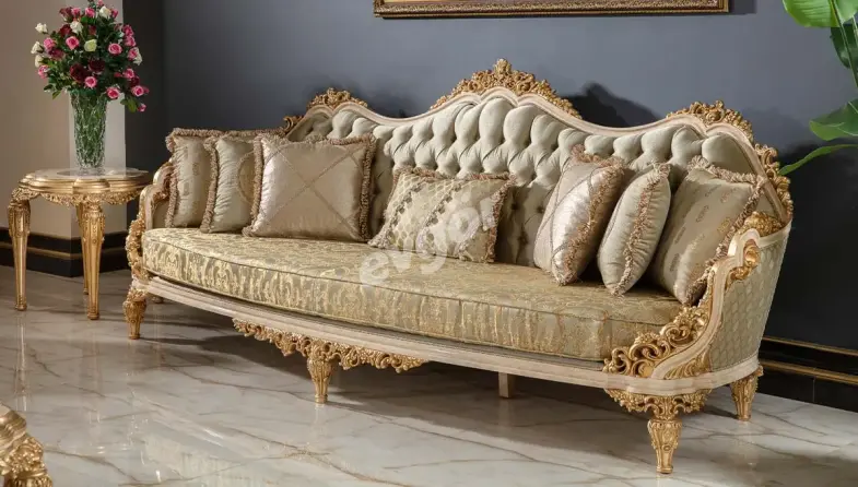 Dolmabahce Cream Sofa Set - 3