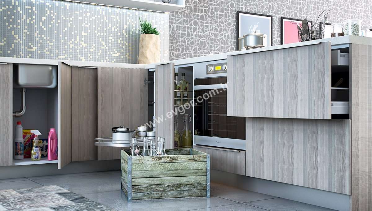 Gediz Corner Kitchen Cupboard - 3