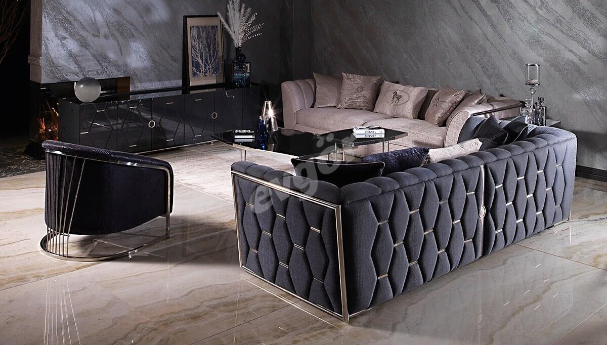 Grassa Metal Sofa Set - 2