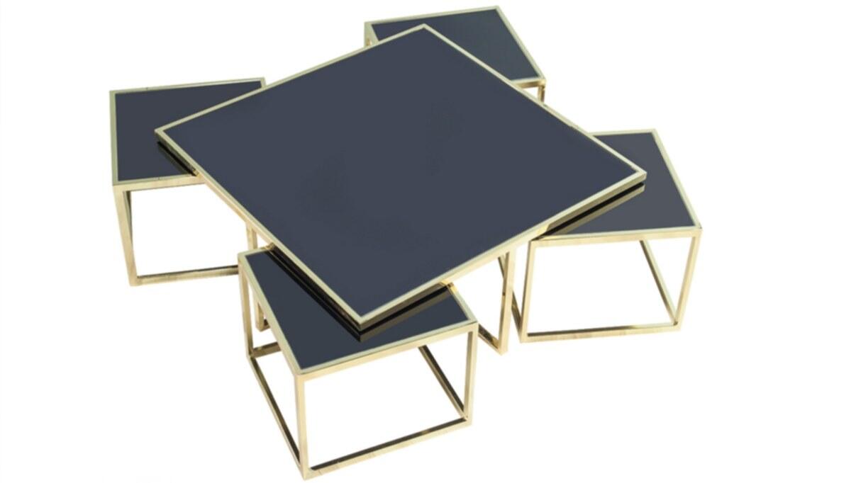 Gusina Gold Metal Coffee Table - 2