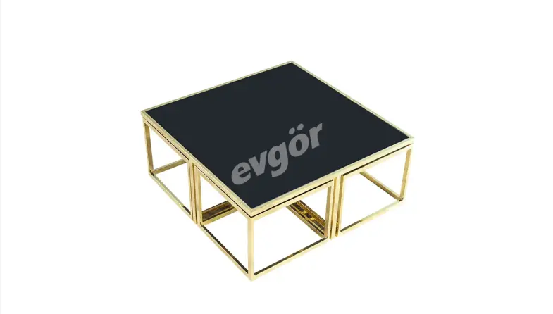 Gusina Gold Metal Coffee Table - 1