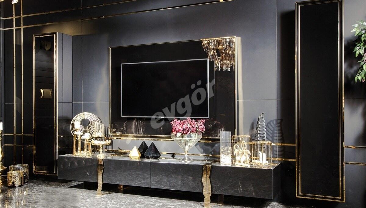 Henna Luxury Metal TV Unit - 1