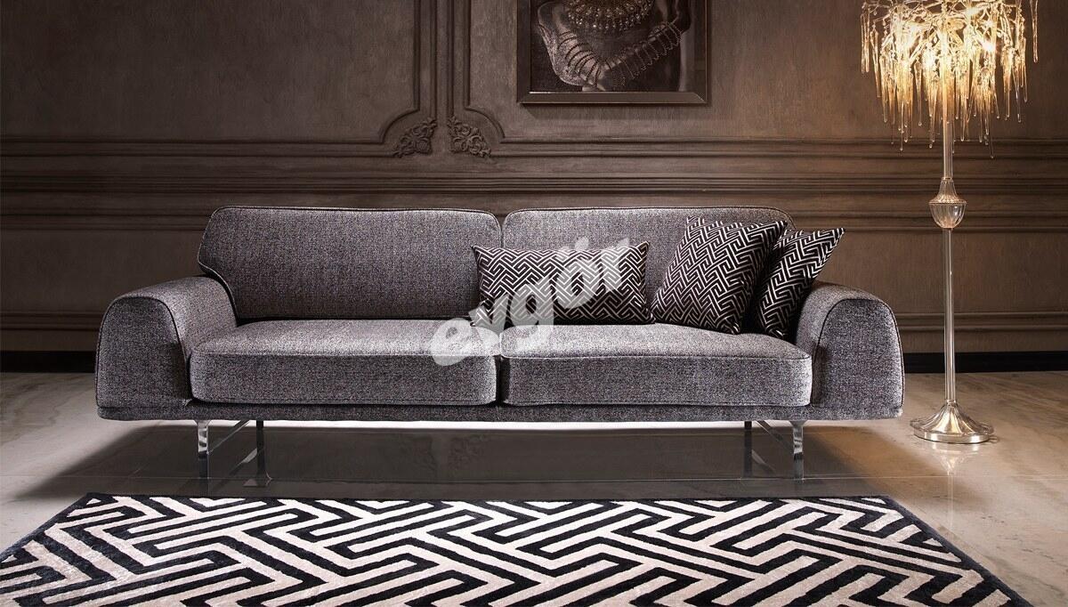 Hisar Black Metal Sofa Set - 5