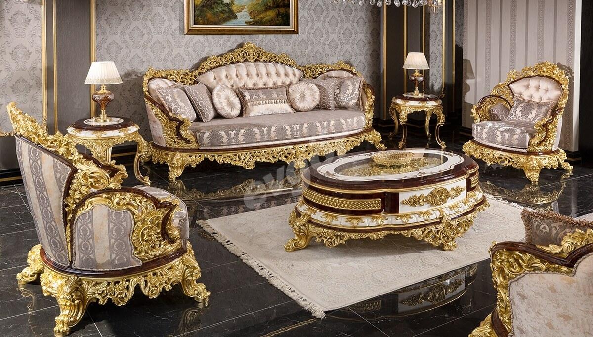 Hunkar Altin Varakli Sofa Set - 1