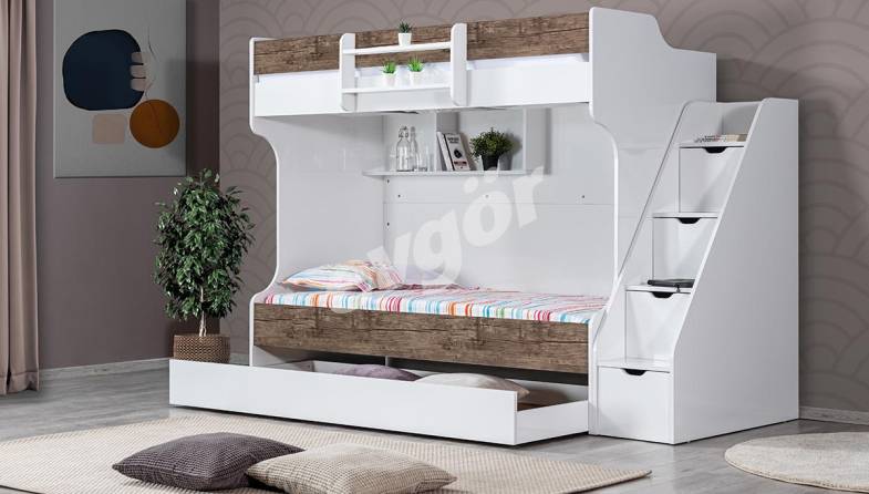 Kardelin Walnut Bunk - 1