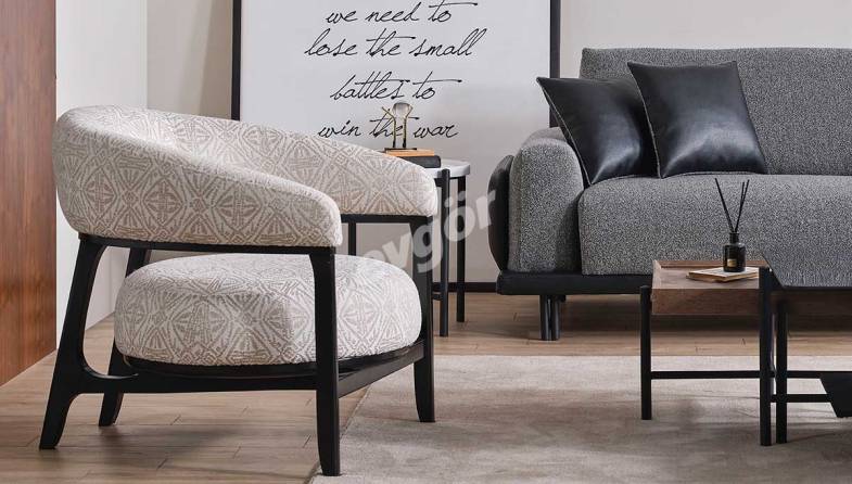 Lamego Grey Sofa Set - 5