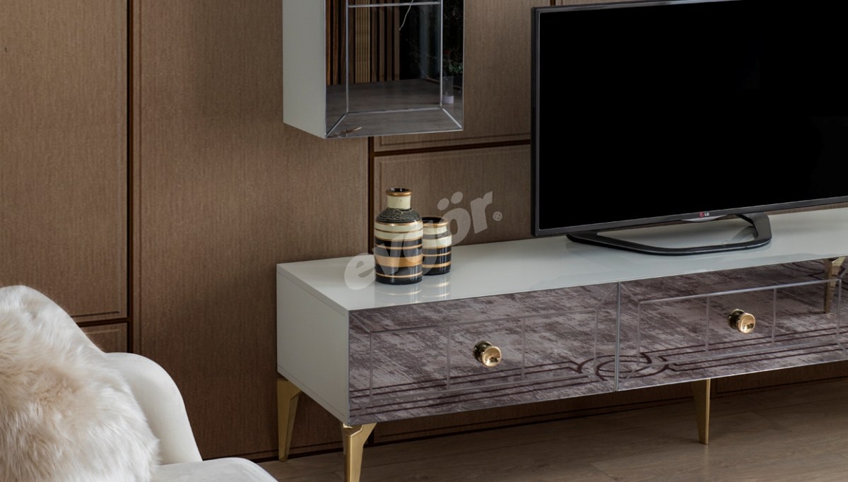 Lekza White TV Unit - 3