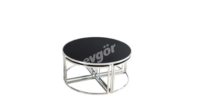 Maruka Silver Metal Coffee Table - 1