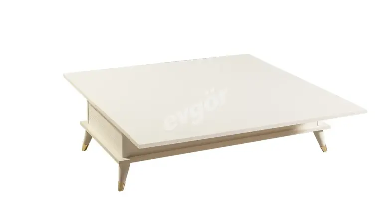 Merase White Coffee Table - 4