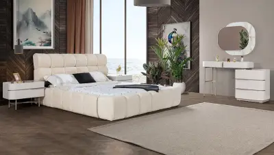 Miray Beyaz Modern Yatak Odası