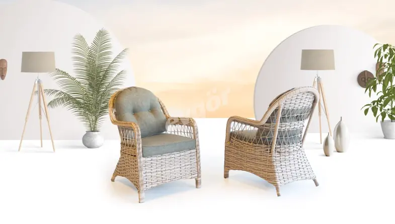 Moka Cream Rattan Seating Group - 3