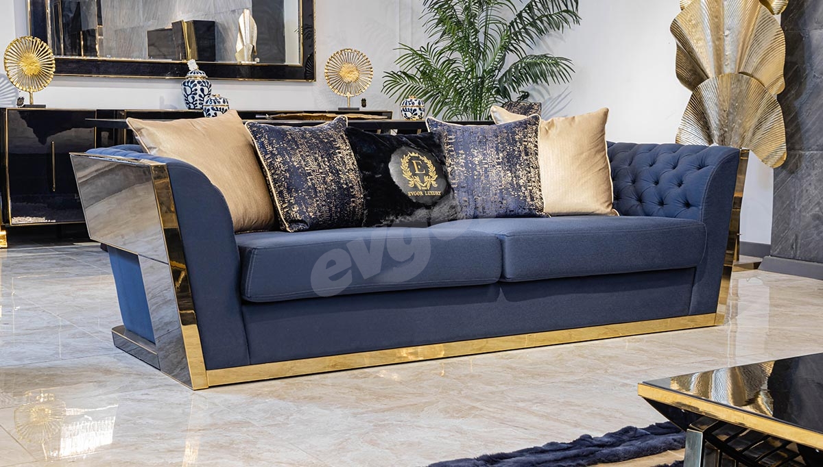 Napoli Luxury Metal Sofa Set - 5