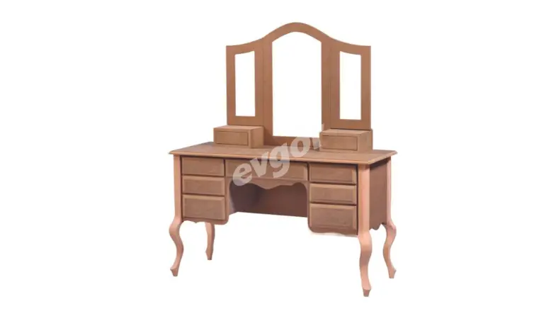 Niran Wooden Lukens Makeup Desk - 1