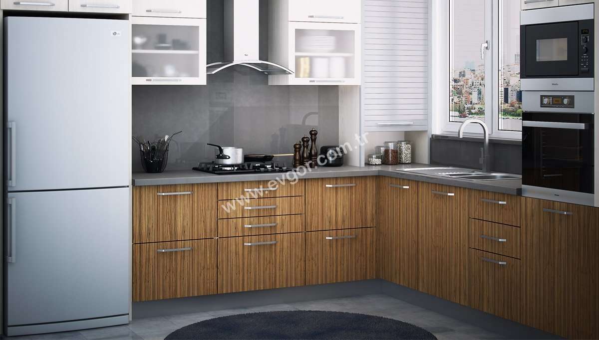 oyku Wooden Renkli Kitchen Cupboard - 1