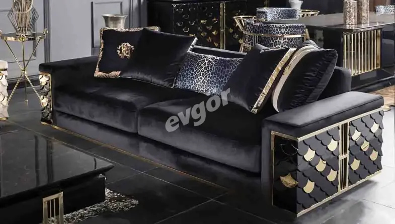 Prens Gold Sofa Set - 4