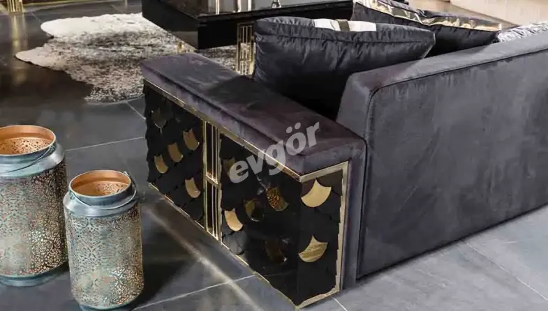 Prens Gold Sofa Set - 5