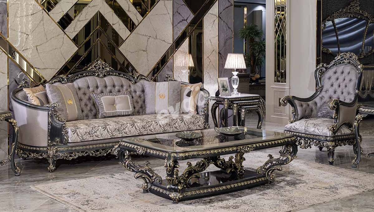 Reyana Classic Sofa Set  Evgor Furniture