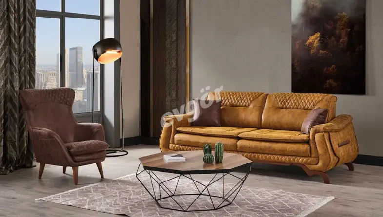 Rolan Modern Bedli Sofa Set - 2