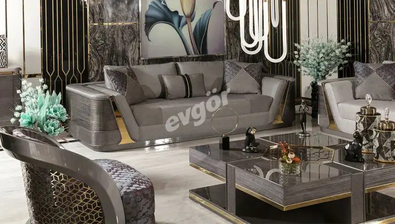 Sabrina Metal Sofa Set - 2