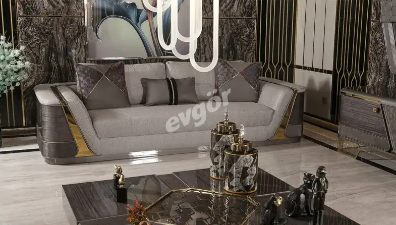 Sabrina Metal Sofa Set - 3