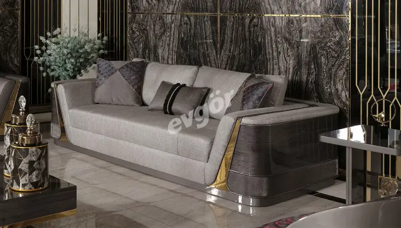 Sabrina Metal Sofa Set - 5