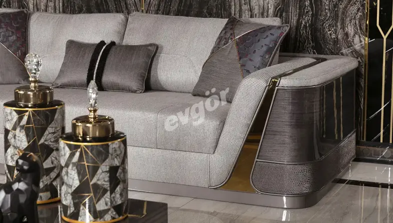 Sabrina Metal Sofa Set - 6