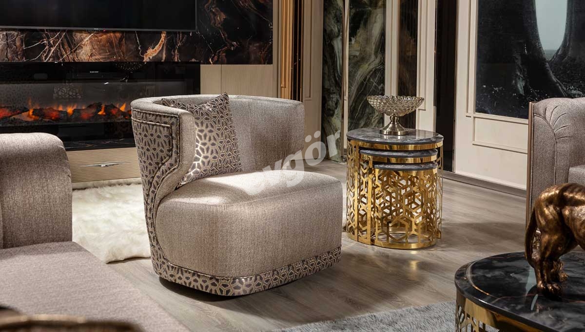 Şato Metal Sofa Set - 6