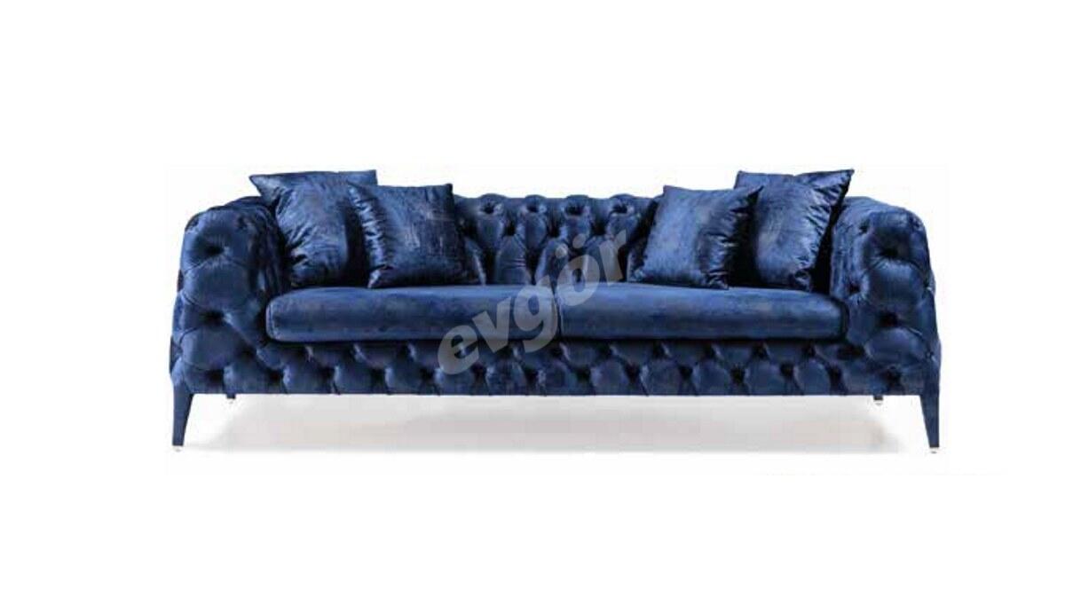 Sepura Blue Sofa Set - 3