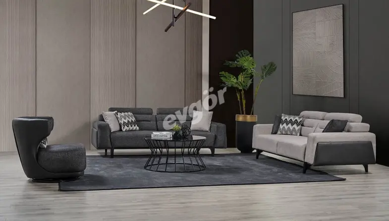 Sorti Anthracite Sofa Set - 1