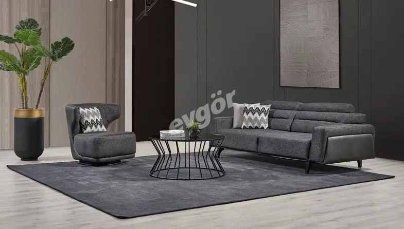 Sorti Anthracite Sofa Set - 4