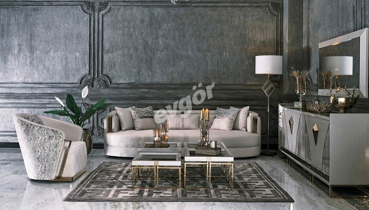 Terenos Metal Sofa Set - 1