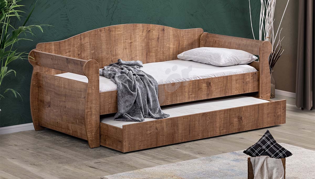 Vezir Yavrulu Walnut Bed - 2