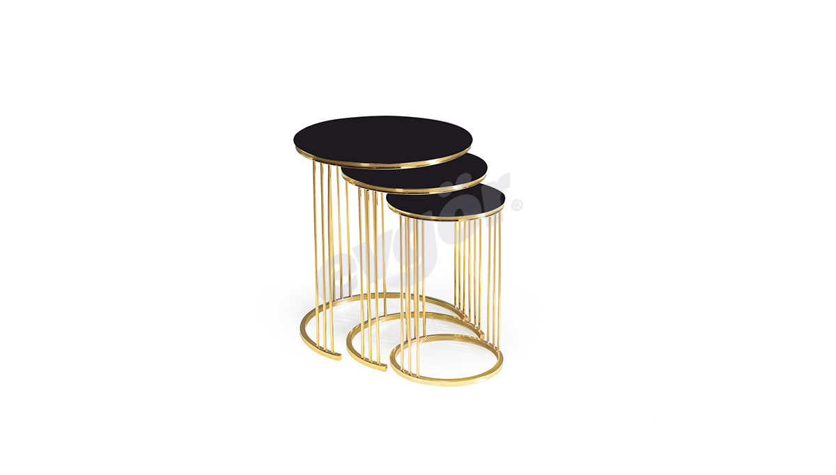 Zegen Gold Metal Coffee Table - 2