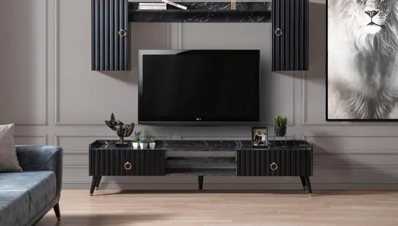 Zenose Black TV Unit